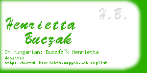 henrietta buczak business card